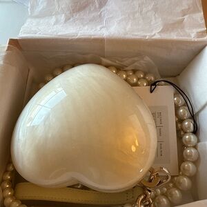 Simone Rocha Heart-Shaped Pearl Clutch